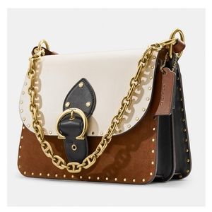 COACH Beat Shoulder Bag In Colorblock With Rivets